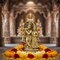 Brass Radha Krishna Statue Hindu God Religious Lord Krishna with Radha Rani Murti Idol - Sculpture for Home Temple Mandir Pooja Decor - Decorative Showpiece Housewarming Gift (5.5 Inches)
